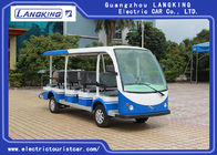 72V 14 Seats Electric Shuttle Vehicles For Multi Passenger 28km/H Max. Speed Balck Seat With Curtain