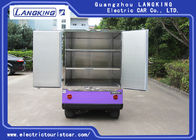 3kW DC Motor Driven Battery Powered Carry Van With Enclosed Cargo Box / 2 Person Electric Utility Carts
