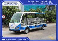 High Impact Fiber Glass Body Electric Shuttle Car , 11 Seats Electric Passenger Vehicle With Sun