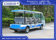 High Impact Fiber Glass Body Electric Shuttle Car , 11 Seats Electric Passenger Vehicle With Sun