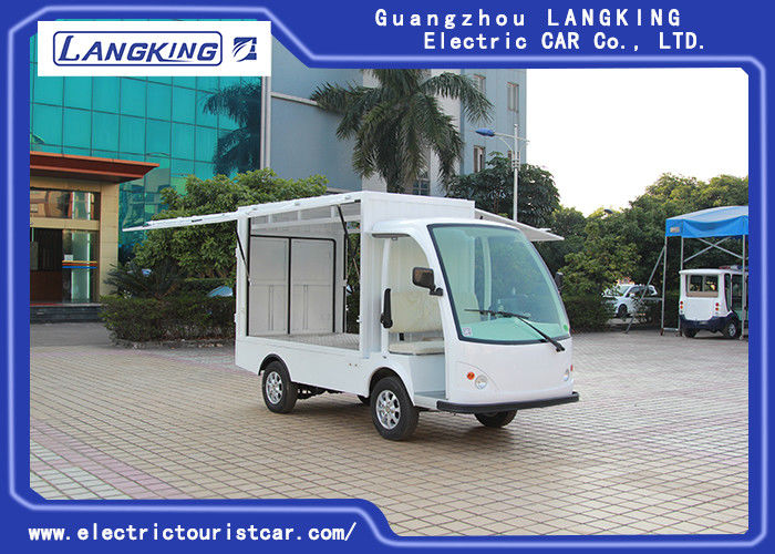 Two Seats Food Truck Electric Luggage Cart Enclosed Cargo Box 900kg Payload For Park