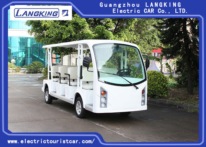 11 Person 4 Wheels Electric Tourist Car / Electric Sightseeing Bus With Vacuum