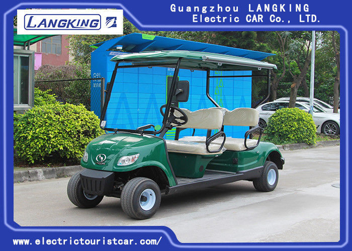 Green 48 Volt 3KW DC Motor 4 Seater Golf Buggy / Electric Club Car