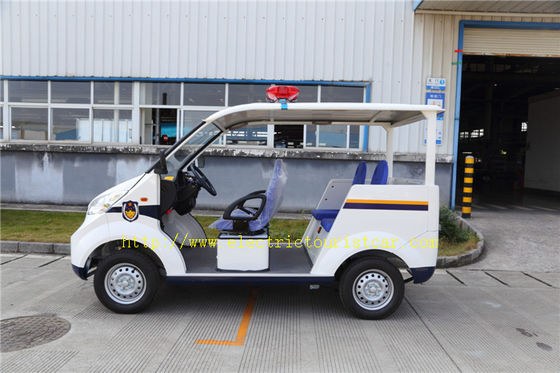 Multi Color 4 Passenger Electric Patrol Car For Security Cruise With Caution Light