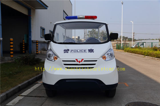 Multi Color 4 Passenger Electric Patrol Car For Security Cruise With Caution Light