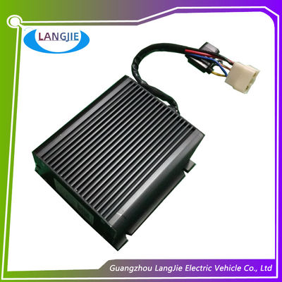 Black Electric Cart Parts Golf Cart DC Converter Dual Output Type 150mm*150mm*45.5mm