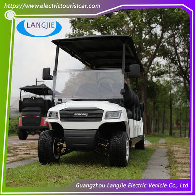 White Color 48V 5KW AC Motor Electric Golf Carts With 8 Seats Easy Operated