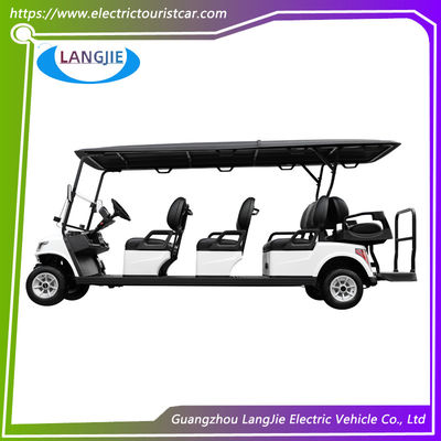 White Color 48V 5KW AC Motor Electric Golf Carts With 8 Seats Easy Operated