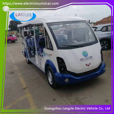 Club Car Precedent Golf Cart Blue / White 14 Passenger Gas Tour Bus For Residential Community