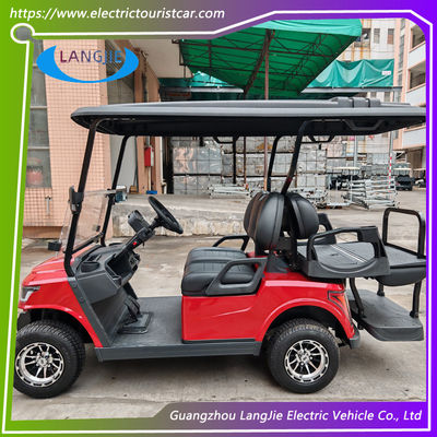 4 Seats 4 Wheel Electric Golf Cart  AC Tourist Car Hire For City Walking Street