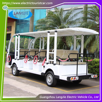 14 Seats Low Speed Electric Vehicles AC 72V 7.5KW 4 Wheel Electric Golf Cart  For Resort Car
