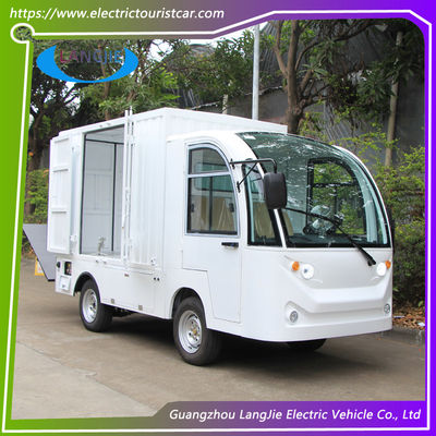 Two Seats Food Truck Electric Luggage Cart Enclosed Cargo Box 900kg Payload For Park