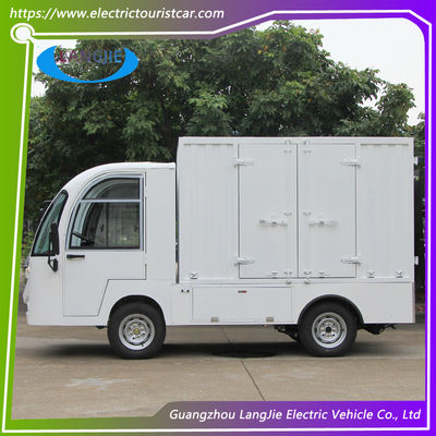 Two Seats Food Truck Electric Luggage Cart Enclosed Cargo Box 900kg Payload For Park