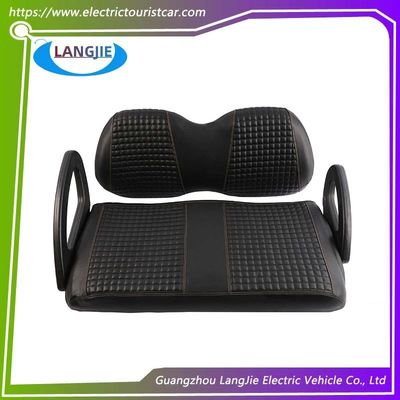 Anti Cracking Backrest Black Seat Leather Cover Pad For Club Car DS Golf Cart