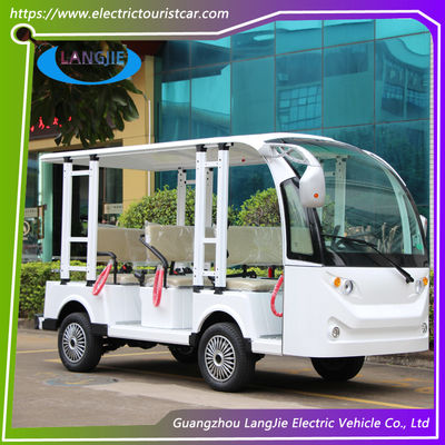 8 Seats Mini Electric Tourist Car 48V aC motor Airport Luggage Cart With Roof For Resort