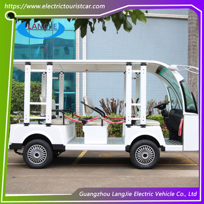 8 Seats Mini Electric Tourist Car 48V aC motor Airport Luggage Cart With Roof For Resort