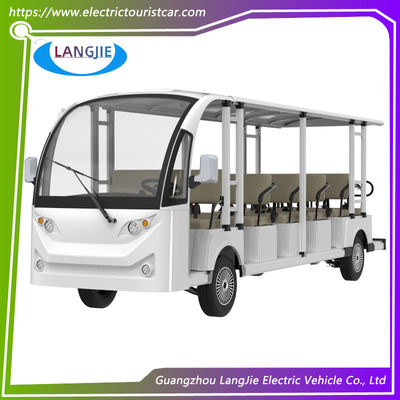 17 Person 72V AC Motor 4 Wheels Electric Tourist Vehicles For City Walking Street
