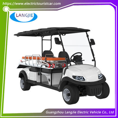 2 Seats+1 Bed Electric Golf Carts  AC Motor 5KW Electric Ambulance Car For Hospital