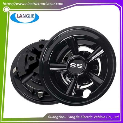 8-Inch Golf Cart Yamaha Black Circular Wheel Hub Cover Parts