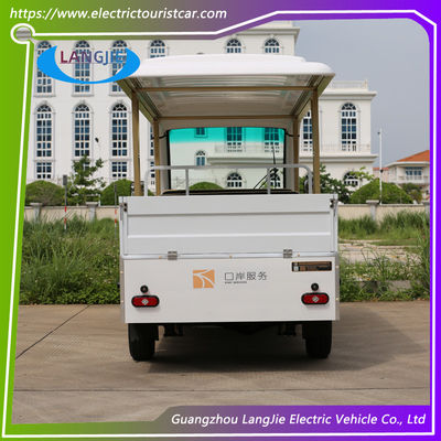 White Color Electric Patrol Car 7.5kW DAC Motor Driven Battery Powered Carry Van With Enclosed Cargo Box