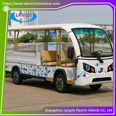 White Color Electric Patrol Car 7.5kW DAC Motor Driven Battery Powered Carry Van With Enclosed Cargo Box