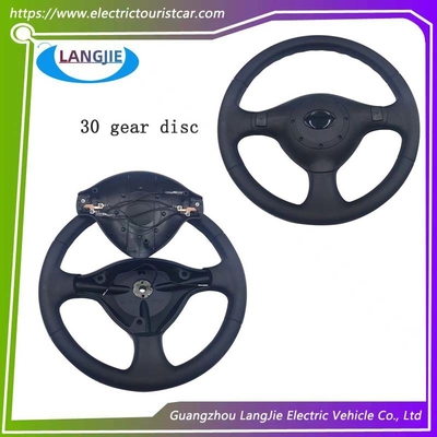 Electric Four-Wheel Sightseeing Car 36 Tooth Circular Black Steering Wheel 30MM Component