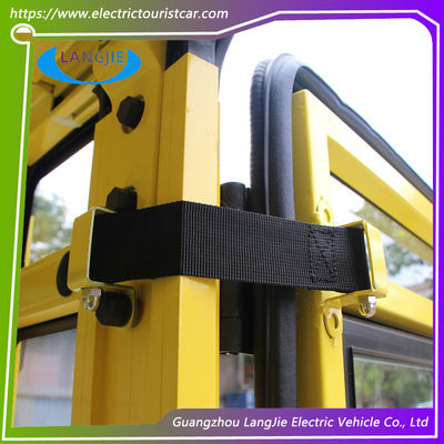 Four Wheels Electric Shuttle Bus 23 Seats With Door / Electric Mini Bus AC Motor
