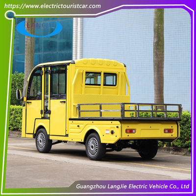 Four Wheels Electric Shuttle Bus 23 Seats With Door / Electric Mini Bus AC Motor