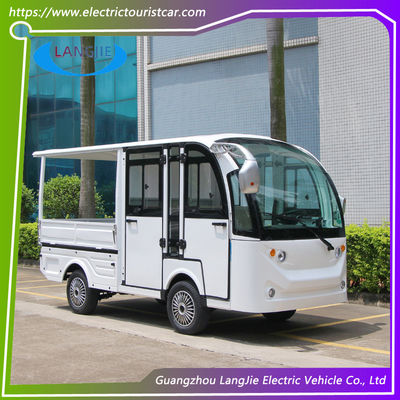 14 Seater Electric Sightseeing Bus , 72v Electric Shuttle Car with Fencing Cargo Box