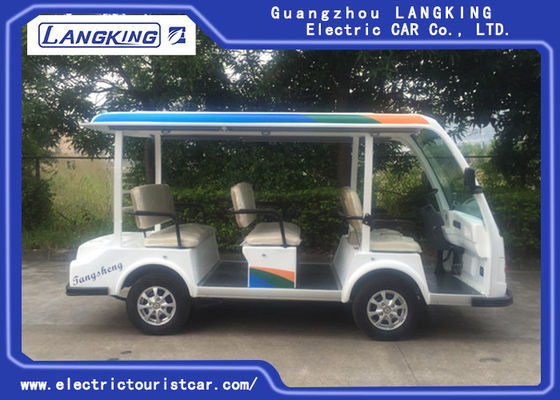 8 Seats Blue Eco Friendly Electric Tourist Car High Frequency Onboard Charger