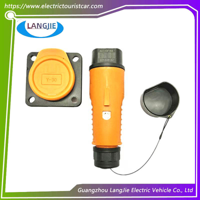 Wuling Electric Vehicle Y30 Charging Gun 220V 16A Charging Socket For Sightseeing Vehicles