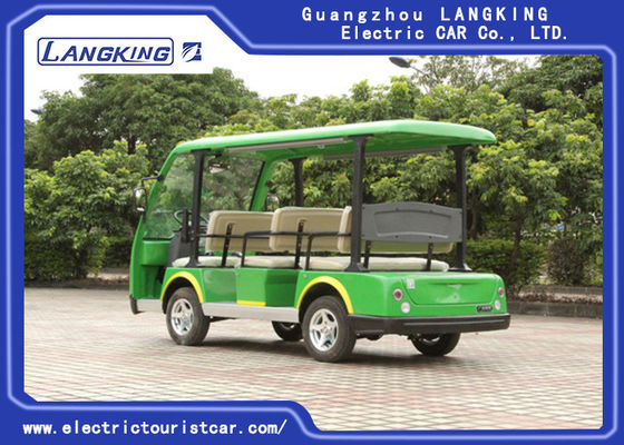 8 Seater Green Electric Tourist Car Mini Tour Bus 18% Climbing Ability