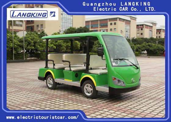 8 Seater Green Electric Tourist Car Mini Tour Bus 18% Climbing Ability