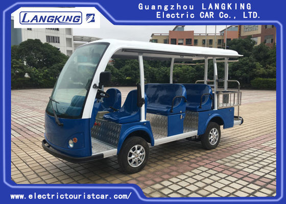 Multi - Purpose Electric Sightseeing Bus 11 Seater with a Cargo Box Tourist Coach