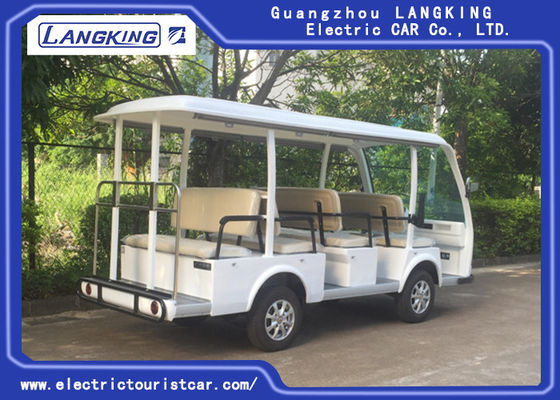 Fashion White 11 Person Electric Sightseeing Bus For Hotel / Real  Estate