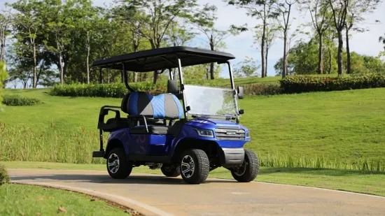 Good price 4 Seat Electric Golf Cart With Leather Fabric Seats LED Lighting System And Robotic Welding Chassis online