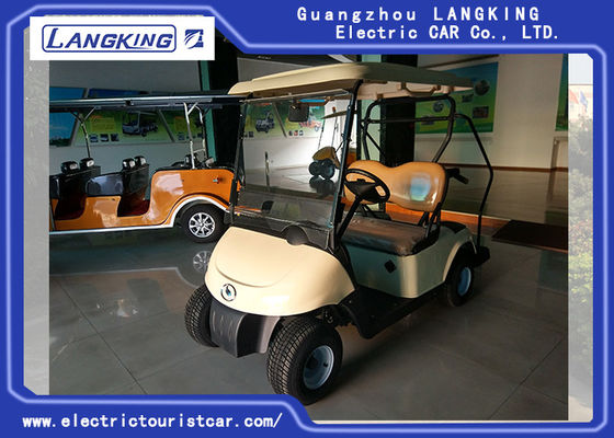 Beige Color Energy Saving 2 Person Golf Cart For Leisure Place / Stadium
