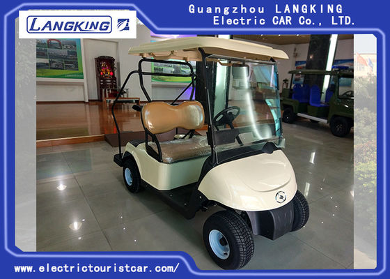 Beige Color Energy Saving 2 Person Golf Cart For Leisure Place / Stadium