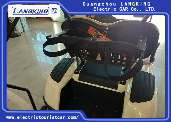 Beige Color Energy Saving 2 Person Golf Cart For Leisure Place / Stadium