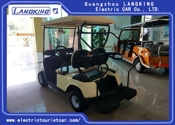 Beige Color Energy Saving 2 Person Golf Cart For Leisure Place / Stadium