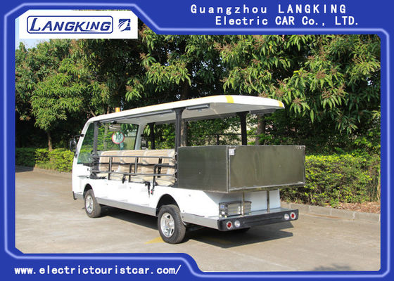 14 Seater Electric Sightseeing Bus , 72v Electric Shuttle Car with Fencing Cargo Box