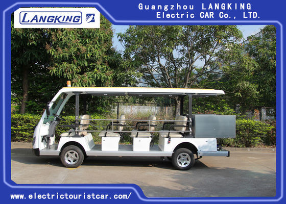 14 Seater Electric Sightseeing Bus , 72v Electric Shuttle Car with Fencing Cargo Box