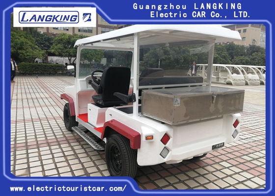 Red / White Five Seats Electric Patrol Car With Bucket HS CODE 8703101900