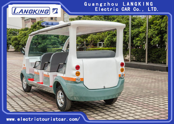 City Street 8 Seats Electric Patrol Car Fiber Glass Body Seats Material With Curtain