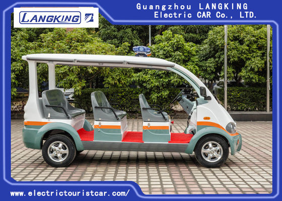 City Street 8 Seats Electric Patrol Car Fiber Glass Body Seats Material With Curtain