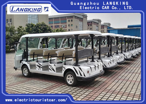 White Color Electric Shuttle Vehicles With 11 Seater Zero Pollution Long Service