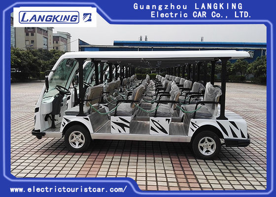 White Color Electric Shuttle Vehicles With 11 Seater Zero Pollution Long Service