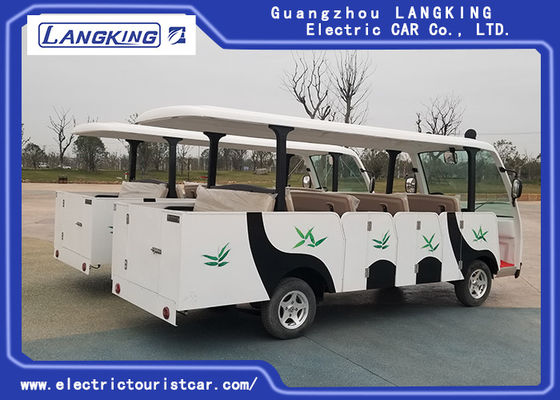 Closed Electric Shuttle Bus , 14 Person 4 Wheels  Electric Tourist Car With Vacuum