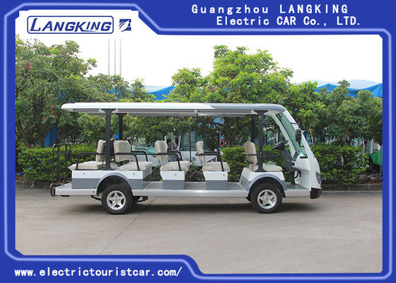 Small Electric Shuttle Car , 14 People Electric Sightseeing Bus Max.Speed 28 km/h