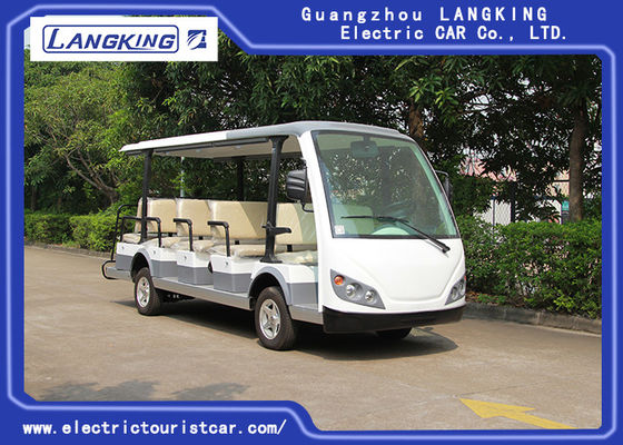 Small Electric Shuttle Car , 14 People Electric Sightseeing Bus Max.Speed 28 km/h